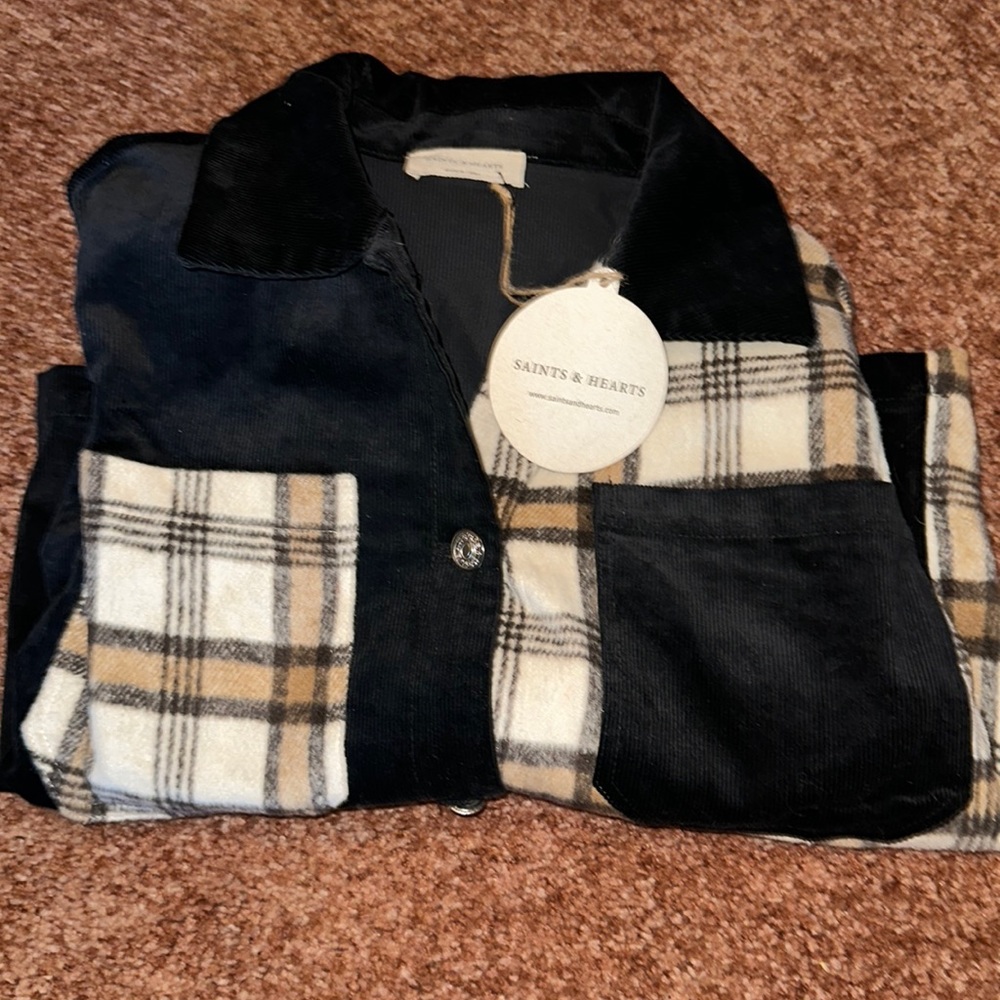 Cropped Velvet Shacket